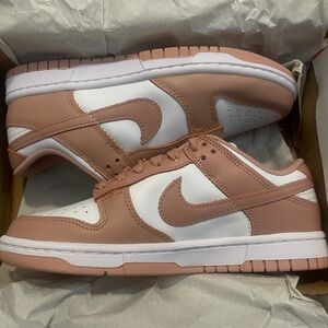 Nike Dunk Low in White and Rose Whisper